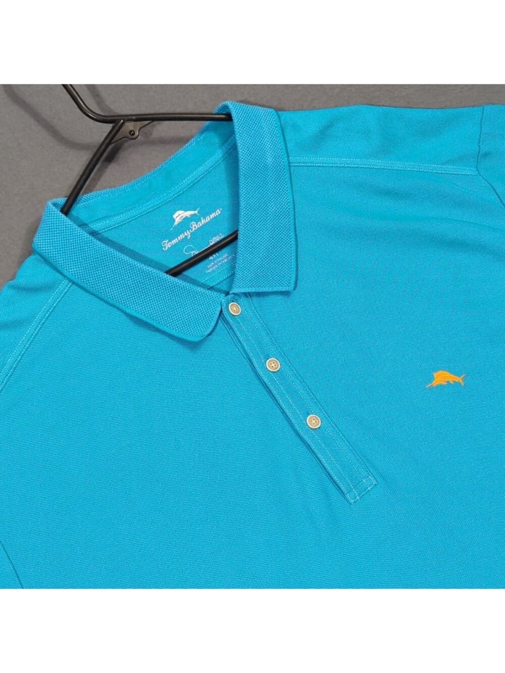 Tommy Bahama Polo Shirt Men's 4XT Blue Supima Short Sleeve